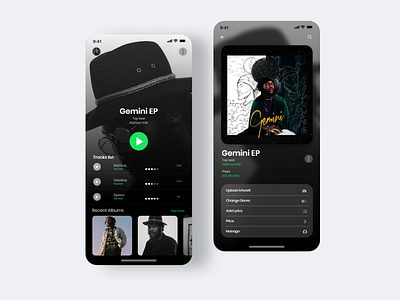 Design exploration - Tracklist music app app design design mobile app product design ui