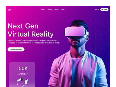 Next-Gen Virtual Reality Design graphic design ui ux