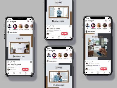 Instagram Layout Design for Connect business social media graphic design post design social media social media design