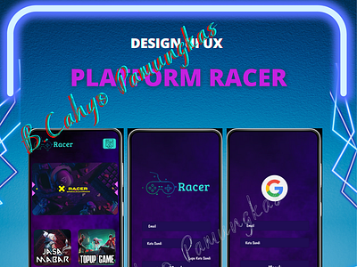 Top up Game Application "Racer" apps figma ind top up ui ux