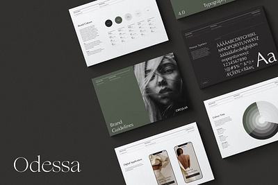 ODESSA Brand Guidelines brand book brand guidelines brand manual brand style guide branding branding guidelines branding identity branding manual branding presentation classic indesign minimalist odessa brand guidelines