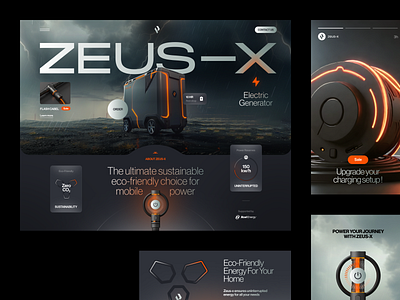 Website for a Technology Brand ✦ Zeus-X design interface product service startup ui ux web website