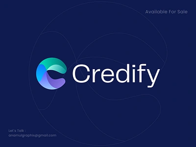 Letter C with Modern Tech Logo for Credify abstract c letter logo c logo fintech identity layer logo logo logo design mark modern c modern logo overlay logo symbol tech logo technology