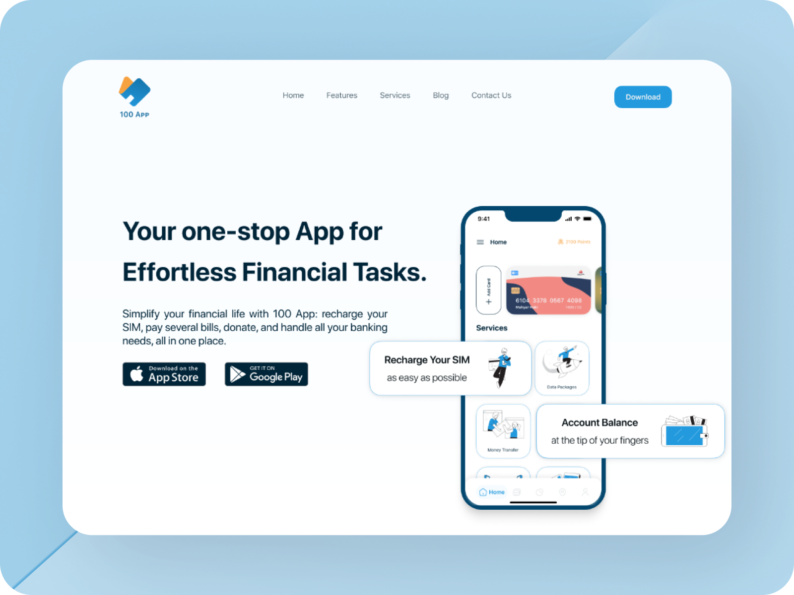 Financial SaaS - Website Landing Page app application clean design figma finance financial fintech graphic design illustration landing page logo modern saas ui vector web website website design wireframe