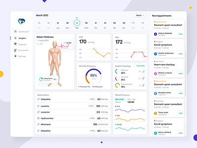 Patient Management Dashboard graphic design medical dashboard patient dashboard ui web app