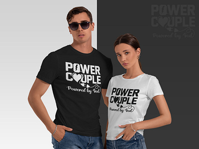 Power Couple Typography T-Shirt Design couple tshirt graphic design graphic tshirt graphic tshirt design modern tshirt design power couple trendy tshirt design tshirt tshirt design typography