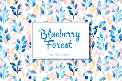 Blueberry Forest abstract background bacground design botanical pattern branding design graphic design illustration pattern design