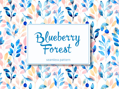 Blueberry Forest abstract background bacground design botanical pattern branding design graphic design illustration pattern design