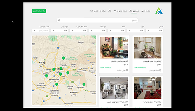 Real State Search Page building figmadesign persian real state search search page ui uidesign ux webdesign