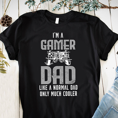 Gamer Dad T-Shirt gamer tshirt gaming gaming tshirt t shirt design