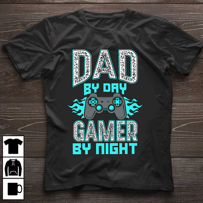 Gamer Dad T-shirt gaming gaming dad t shirt design