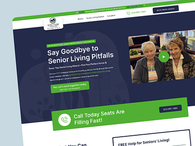 Senior Care Landing Page UI/UX Design and Development elementor landing page senior care senior care landing page senior care website wordpress