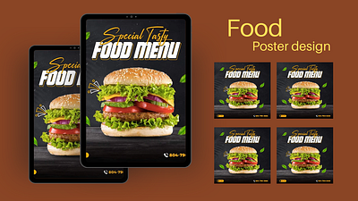 Food poster design and social media post design brochure digital marketing flyer design food brouchers food flyer food poster food poster design freelancer design graphic design graphic designer graphic designing illustration photoshop print advertising print design restaurant design social media designs social media marketing social media post