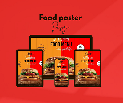 Food poster design and social media post design advertising designs branding brochure design digital marketing flyer food flyer food poster food poster design freelancer design graphic design graphic designer illustration print design social media marketing social media post design