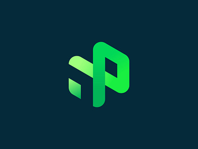 P & Grow abstract app business consulting fast finance fintech geometric grow hexagon icon letter p mark modern move p logo software symbol up