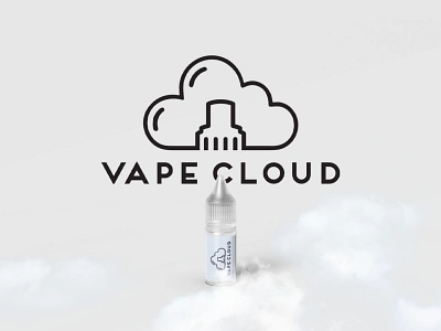 Vape Cloud logo abstract black branding clean cloud creative elegant fluid line lineart minimalist modern playful simple smoke stylish trendy vape vapor youthful