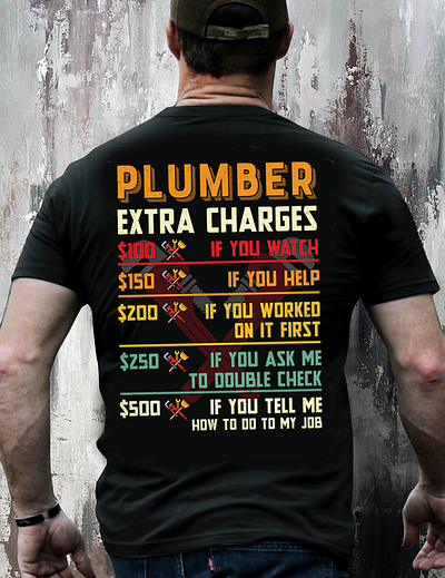 Plumber T-shirt Design graphic design plumber t shirt t shirt design