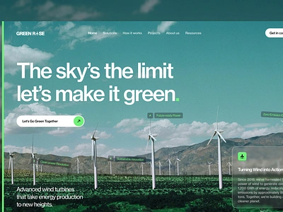 Sustainable energy ~ Landingpage design energy design green green design landingpage minimalistic modern nature nature landingpage sustainable sustainable design sustainable energy sustainable landingpage webdesign