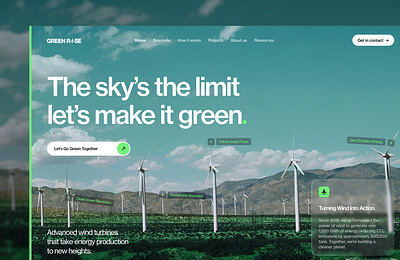 Sustainable energy ~ Landingpage design energy design green green design landingpage minimalistic modern nature nature landingpage sustainable sustainable design sustainable energy sustainable landingpage webdesign