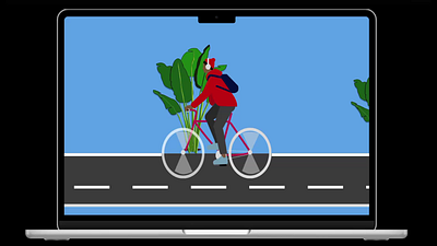 Cycling boy animation cyclingboy design figma graphic design illustration motion graphics prototype ui