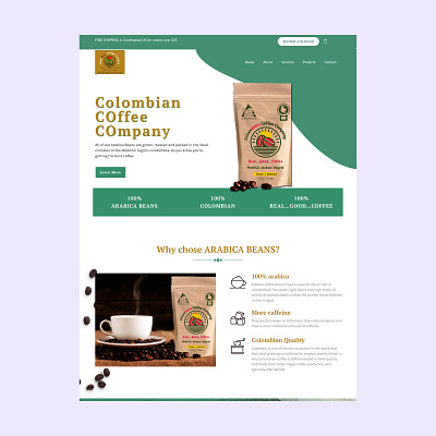 Modern Colombian coffee website design coffe website coffee illustration landing page modern responsive tea webdesign website design wordpress