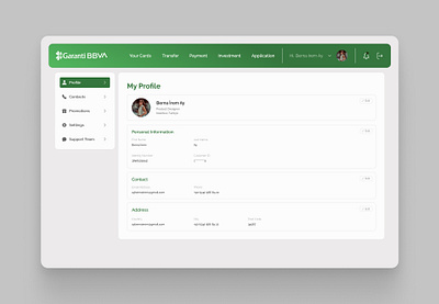 User Profile DailyUI 006 006 dailyui garantibank ui website websitedesign