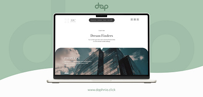 Real Estate Website Template creative template daphnie daphnie andam design inspiration dribbble modern design modern template real estate agency real estate design real estate ui real estate website responsive design uiux web design web template