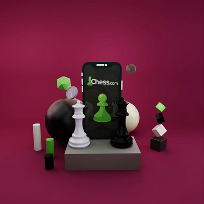 My new 3D Motion Graphic - Chess.com ♟️♟️ 3d animate animation art branding chess motion