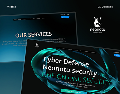 Neonotu | Cybersecurity Website cybersecurity data protection information security network security privacy protection responsive design tech design uiux design user interface web design