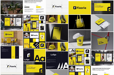 Branding Design - Fixoria Studio brand guideline branding branding design agency branding identity design agency fixoria branding fixoria studio guidelines illustation logo logo design logo type vector visual identity visula design