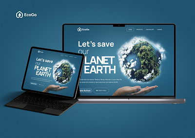 EcoGo Landing Page design concept design ui ui ux