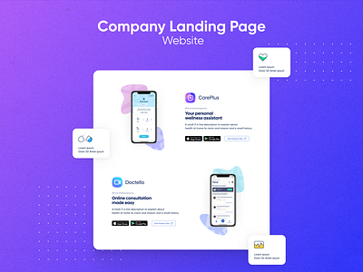 Company landing page - website app design graphic design illustration ui ux