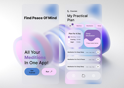 meditation app app dailyui design landing page meditation trand ui ui design ux