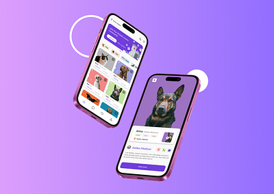 Pet Adoption App concept design in Figma app design app ui branding design figma graphic design illustration landing page logo pet app ui pet ui prototype ui ui design ui ux web app web ui