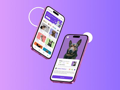 Pet Adoption App concept design in Figma app design app ui branding design figma graphic design illustration landing page logo pet app ui pet ui prototype ui ui design ui ux web app web ui