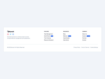 Simple Footer UI 🧩 design footer footer design landing landing page links minimal saas ui web design