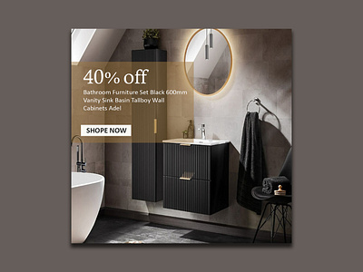 BATHROOM FURNITURE - Social Media Post\Ad Design bathroom furniture ad design branding creative design facebook post furniture banner design furniture design graphic design instagram post product design template