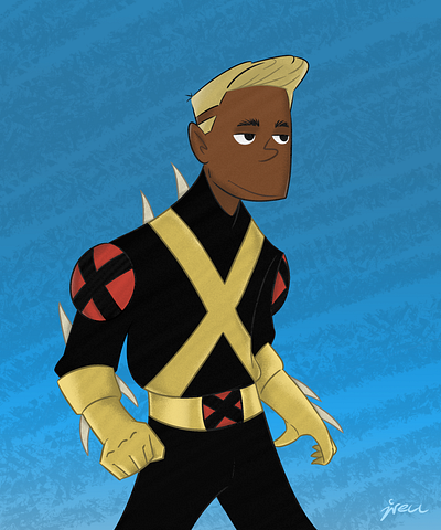 Spike from X-Men cartoon ilustration marvel xmen