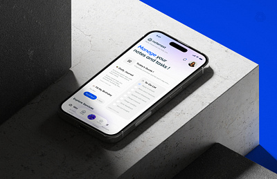 Notenest - AI App Design ai ai app chat gpt free ios ios 18 ios app iphone management mockups notepad notes slack task task manage task manager trending ui ui kit ux design