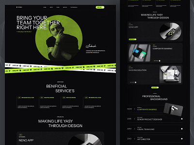 Artistry - Webflow Portfolio Template dark design design portfolio elegant landing landing page marketer portfolio template testimonial ui unified ui unifiedui user interface ux website