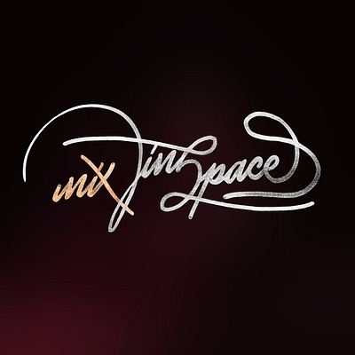 Lettering/Calligraphy for my mix series "INSPACE" calligraphy chrome design fonts gold graphic handcraft handmade inspace lettering letters liquid marker tagging typography