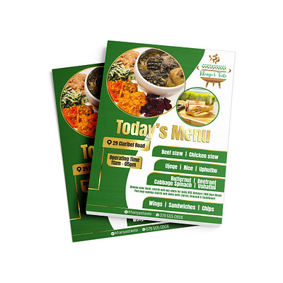 Restaurant Menu Design Template PSD File south african restaurant