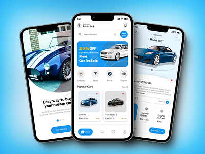 Electric Car Mobile App-UI/UX Design app design figma design ios design landing page design mobile app design product design responsive design screenshot design ui design ui ux