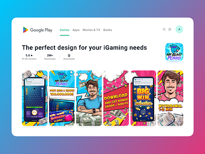 PWA for media buying creative design gambling games graphic design igaming illustration media buying slots ui