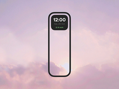 UI design of time and status widget work app design graphic design mobile app ui