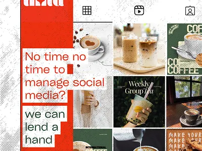 Cafe feed design branding graphic design post design social media design