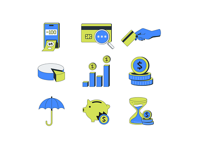 Fintech Icons finance icon ui