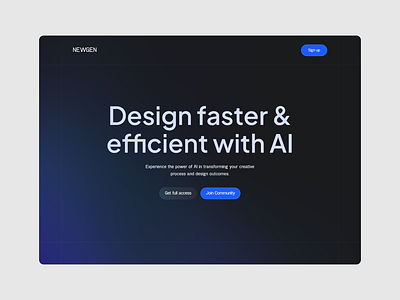 NEWGEN - Hero header design clean design header hero landingpage minimal uidesign