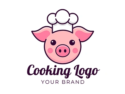 Chef Pig Cooking Logo branding cartoon cartoon business logo cartoonsaz character design chef pig logo cooking logo custom cartoon logo custom logo design customizable food logo design logo logo design logo for food products mascot logo minimalist business logo minimalist chef logo pig character logo restaurant logo vector