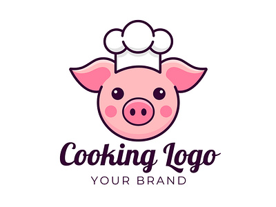 Chef Pig Cooking Logo branding cartoon cartoon logo maker cartoonsaz character design chef pig logo cooking logo custom cartoon logo custom logo design customizable food logo design logo logo design logo for food products mascot logo minimalist business logo minimalist chef logo pig character logo restaurant logo vector